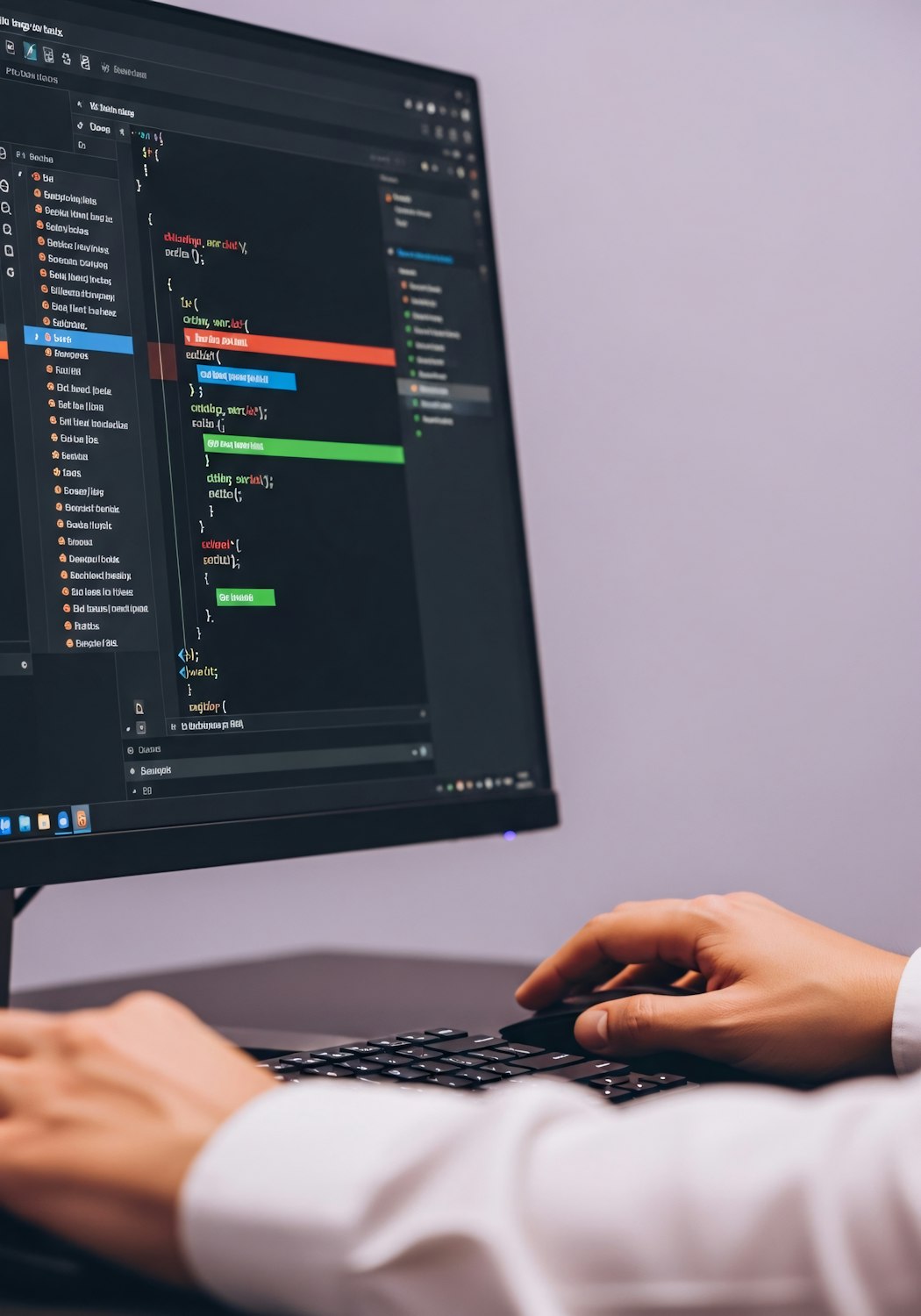 A developer with a relieved or satisfied expression, viewing a terminal that clearly displays a tqdm progress bar with completion percentage and estimated time.