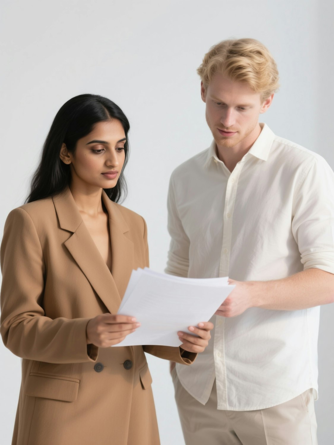 A person carefully examining documents and digital information, symbolizing the process of vetting potential employers.
