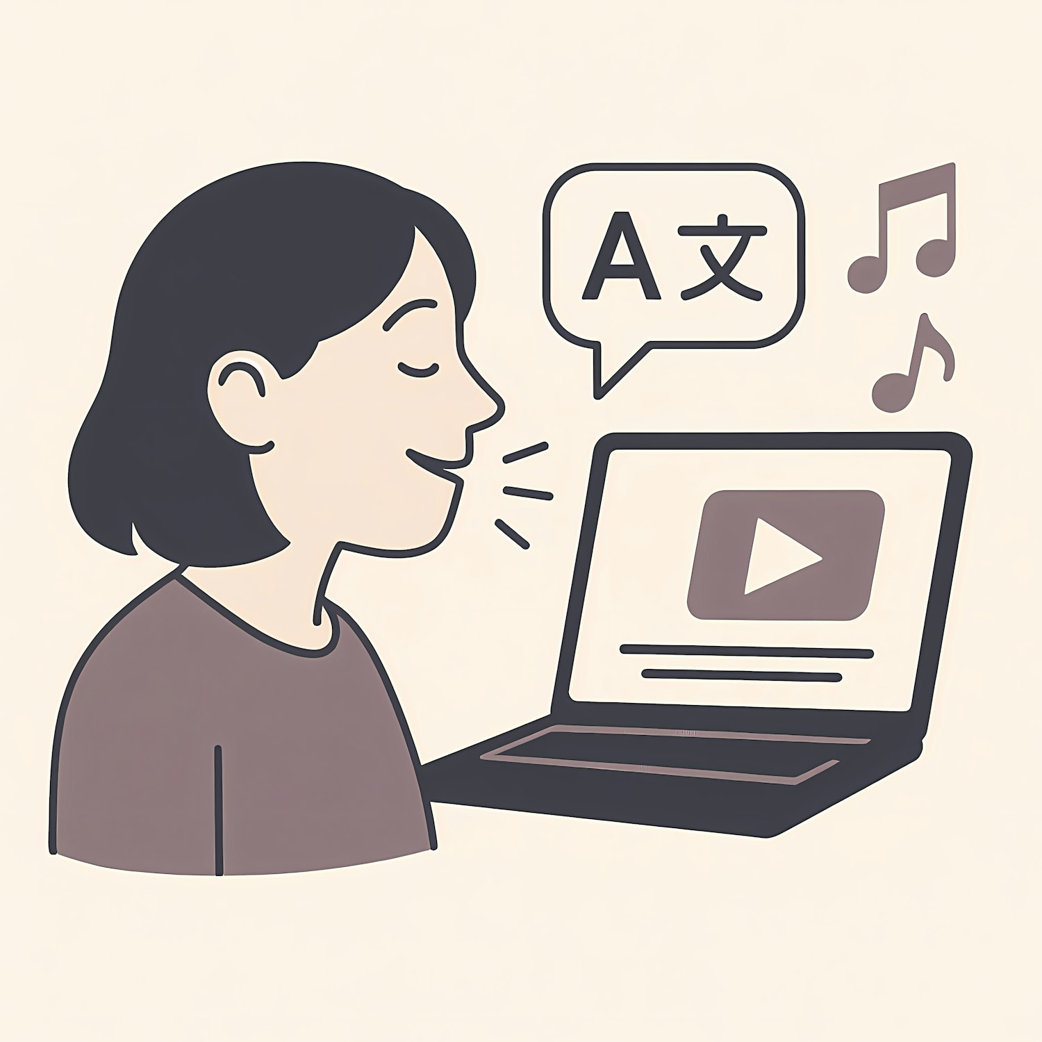 An individual actively practicing English pronunciation and speaking skills to build confidence for professional calls.