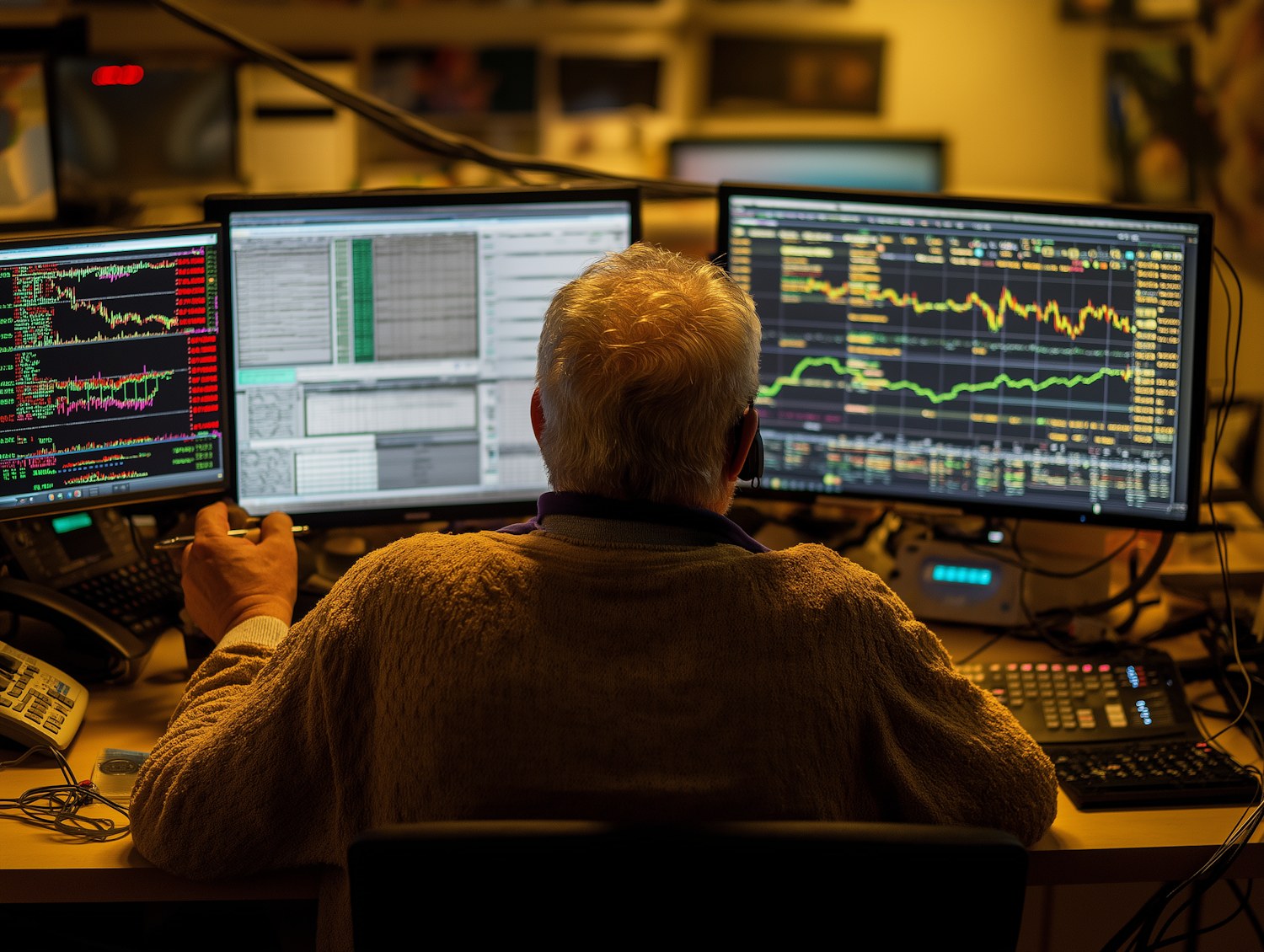 A person reviewing data or charts on a computer screen, symbolizing the importance of measuring progress in communication skills.