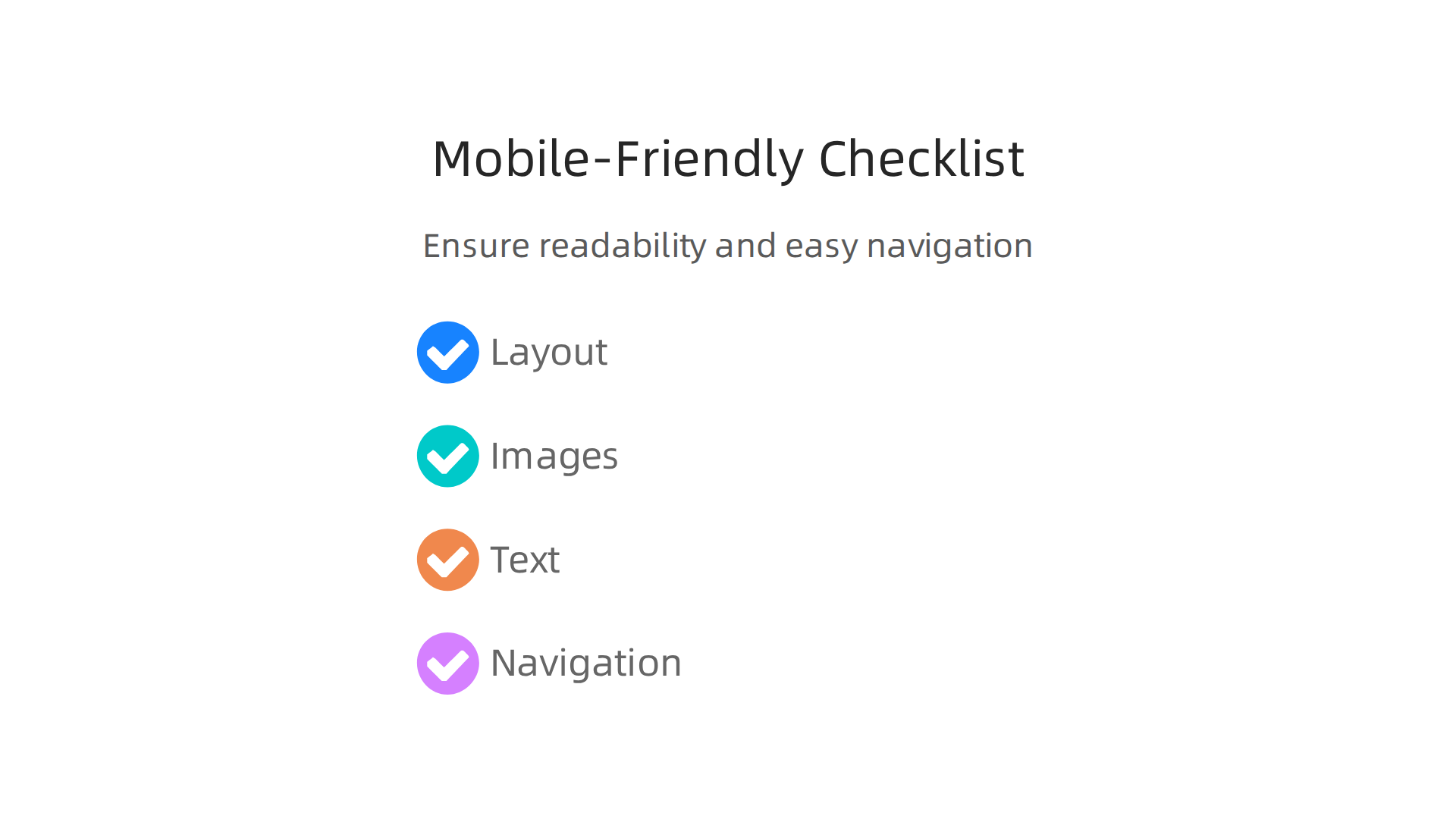 An infographic detailing essential elements for a mobile-friendly portfolio, ensuring readability and ease of navigation on any device.